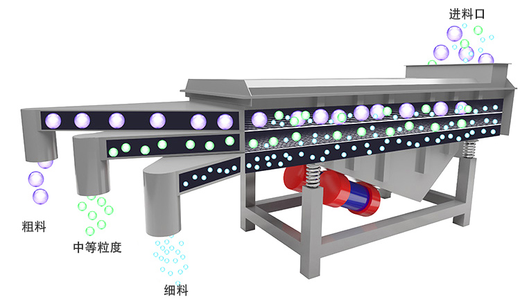 直線篩選機工作原理構(gòu)造圖